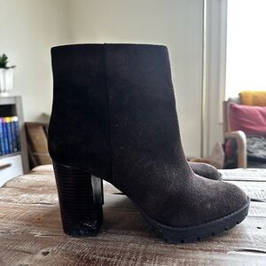 Arturo Chiang Brown Suede Ankle Boots, Size 9M